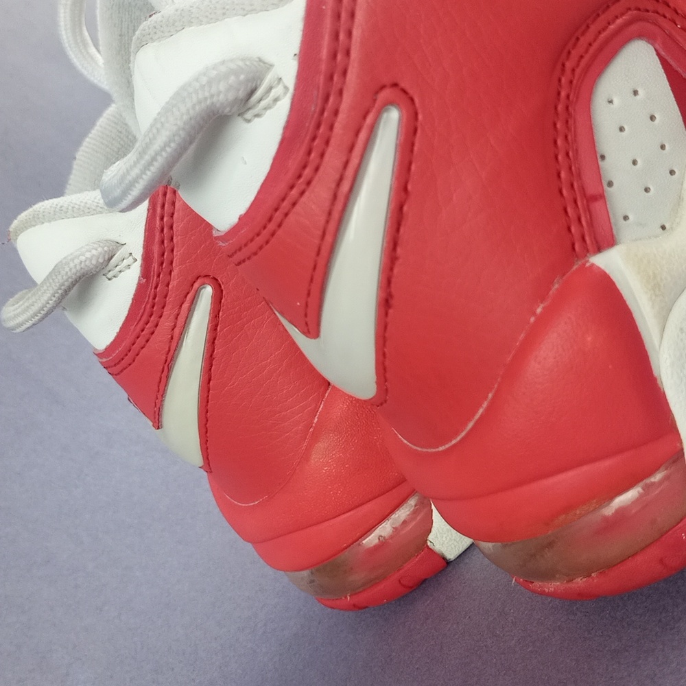 Nike Air More Uptempo Varsity Red Athletic Shoes 414962-100 - Picture 8 of 14